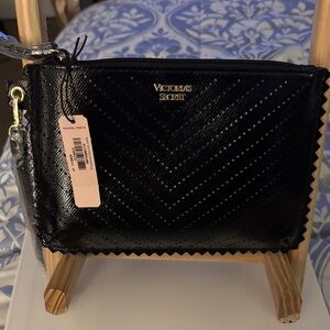 NWT Victoria’s Secret Black Makeup Bag/Wristlet